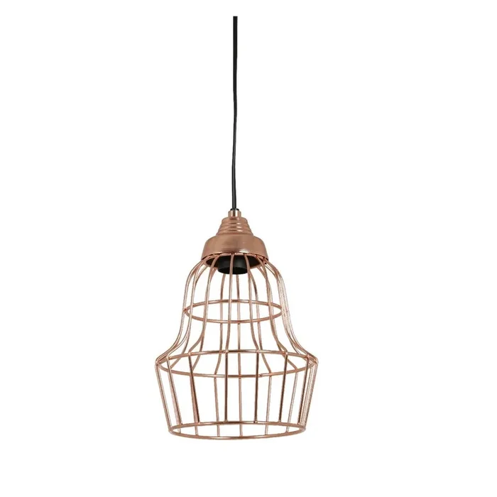 Lampadario Oro rosa, 17×17 cm, altezza totale 27 cm