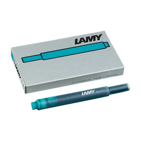LAMY – Cartucce ricambio t10 in confezione da 5 colore inchiostro turchese – 1202741 – Confezione da 4 PZ