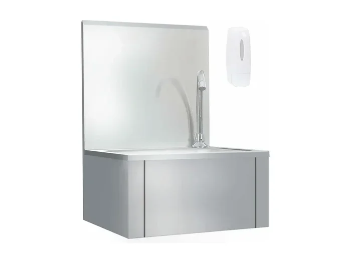 Lavandino con rubinetto e distributore di sapone Acciaio inox
