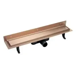 Laveo Basso canalina lineare con griglia 50 cm oro COB851D