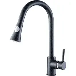 Laveo Daru rubinetto da cucina verticale nero BLD769D