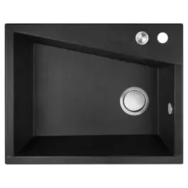 Laveo Grenada lavello in granito 60×48 cm nero SBG710T