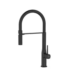 Laveo Pola rubinetto da cucina verticale nero BAPB78D