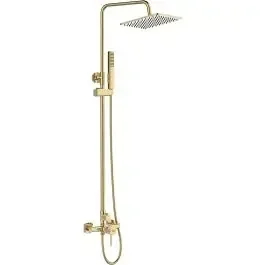 Laveo Pola set doccia a parete con soffione oro PLAG0KX