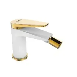 Laveo Rubio rubinetto per bidet verticale bianco-oro BVR632G