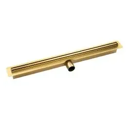 Laveo Slim canalina lineare con griglia 50 cm oro COSG50D
