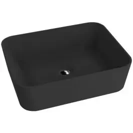 LaVita Alegranza lavabo 49×38 cm rettangolare da appoggio nero 5900378334156