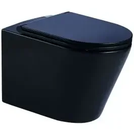 LaVita Galve vaso wc con copriwater a discesa lenta sospeso senza brida nero opaco 5908211415420