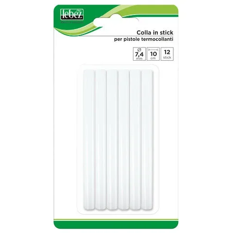 LEBEZ – Colla a caldo diametro 7,2 mm – confezione 12 pezzi – 1083 – Confezione da 4 PZ