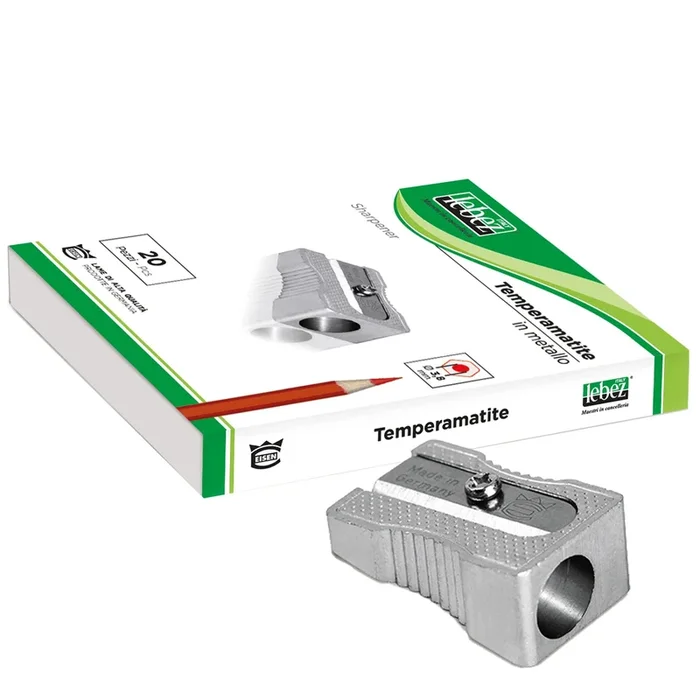 LEBEZ – Scatola 20 temperamatite 1 foro metallo cuneiforme art. – 040