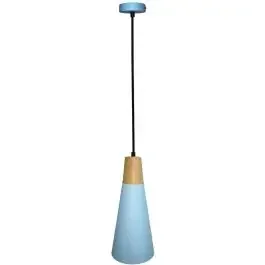 Ledea Faro lampada sospesa 1×40 W blu-legno 50101258