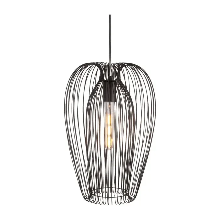 LeitmotivLampadario LucidCon paralume in metallo, in metallo, nero, altezza totale 45 cm