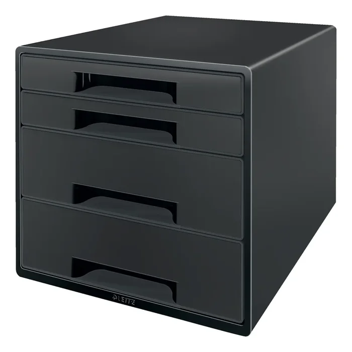 LEITZ – Cassettiera a cubo 4 cassetti nera recycle – 53720095