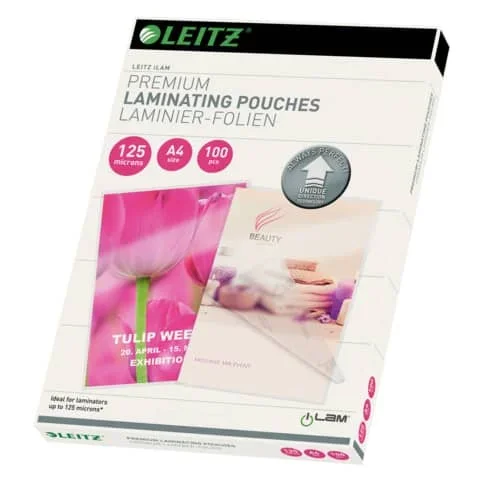 LEITZ – Pouches per plastificatrici ilam con udt 2×125 µm in eva a4 21,6×30,3 cm conf. 100 pezzi – 74810000