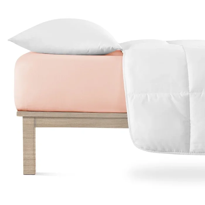 Lenzuolo con angoli Boxspring Per letto singolo/per materassi alti, in jersey, rosa chiaro, 120×200 cm