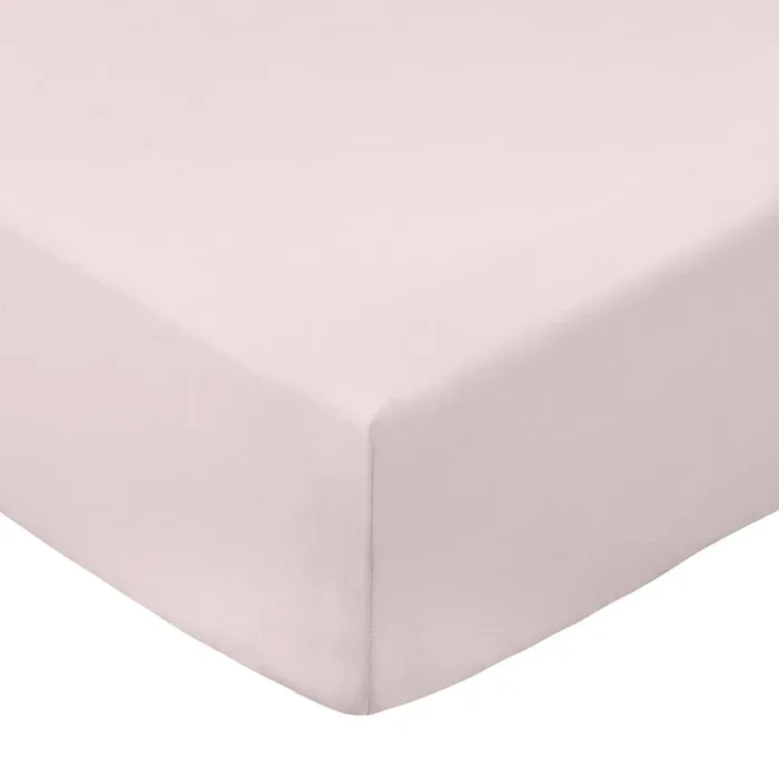 Lenzuolo con angoli Cotton Percale Per letto singolo/per materassi alti, in percalle di cotone, rosa, 90×190 cm