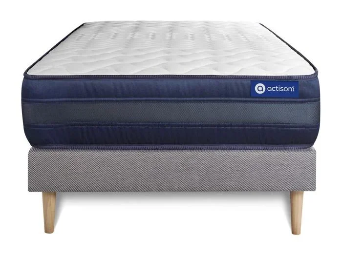Letto con Materasso Actilatex tech Lattice e memory foam – Altezza : 24cm – Colore : Grigio – Dimensione : 90 x 200 cm