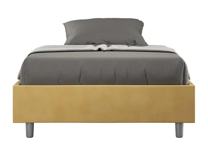 Letto Sommier Azelia 100×190 rete e contenitore ocra