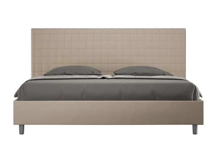 Letto Sunny 190×190 rete e contenitore tortora