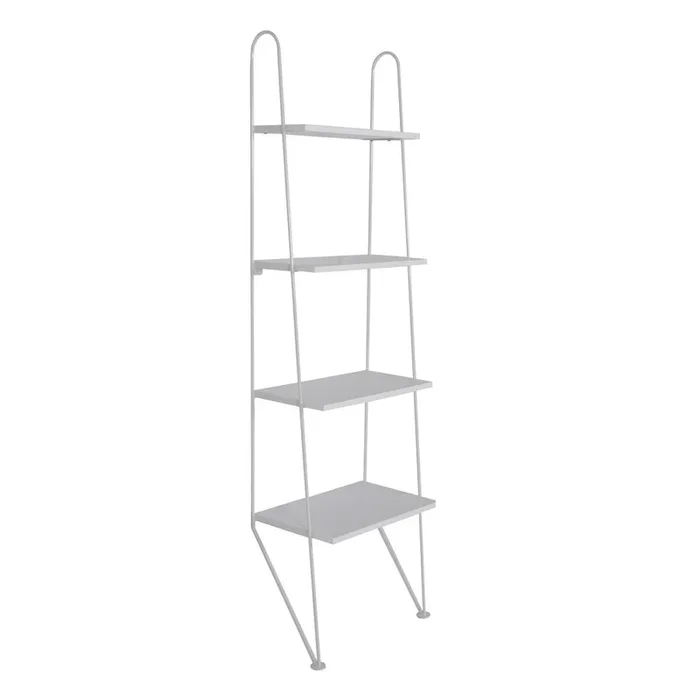 Libreria da parete Trattamento della superficie: laccatura, con trama opaca, bianca, larghezza totale 47,5 cm, altezza totale 165 cm, profondità totale 29,5 cm