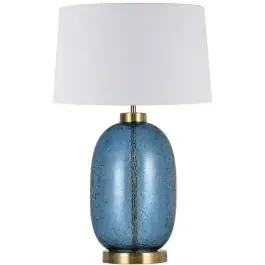 Light Prestige Amur lampada da tavolo 1×60 W bianco-blu LP-919/1TBLUE