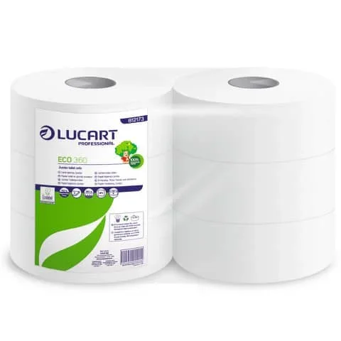 LUCART – Carta igienica eco 360 m jumbo 2 veli 6 rotoli da 973 strappi – 812173P