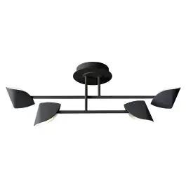Mantra Capuccina lampada da soffitto 4×30 W nero 7582