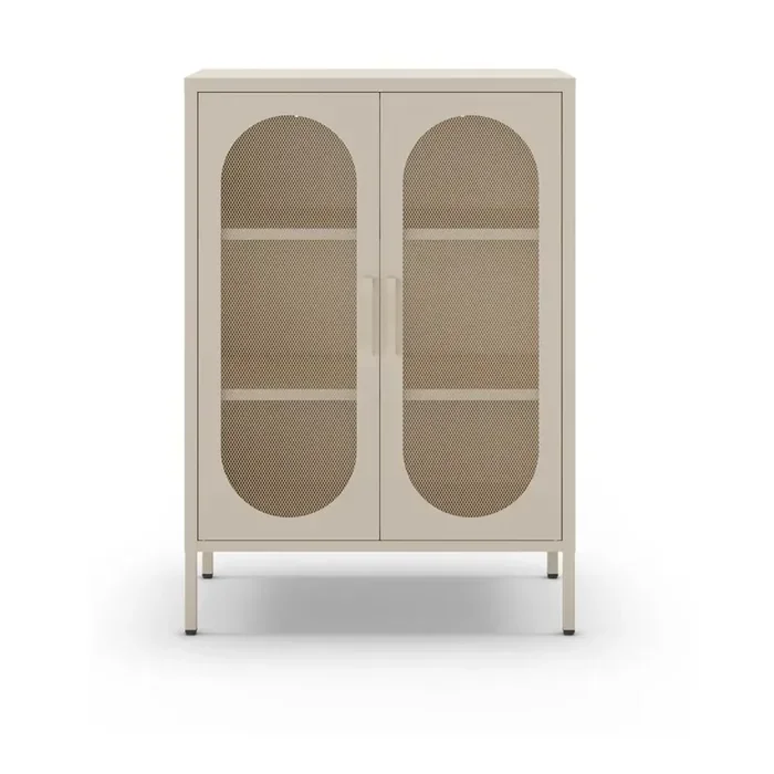 MarckericArmadietto DioraIn metallo, trattamento della superficie verniciatura a polvere, color crema, larghezza totale 70 cm, altezza totale 100 cm, profondità totale 40 cm