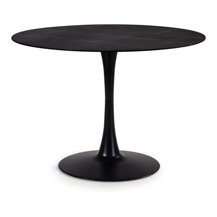 MarckericTavolo da pranzo AdaCon piano effetto marmo, ø 110 cm