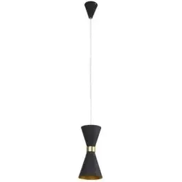 MaxLight Cornet lampada sospesa 1×5 W nero-oro P0330