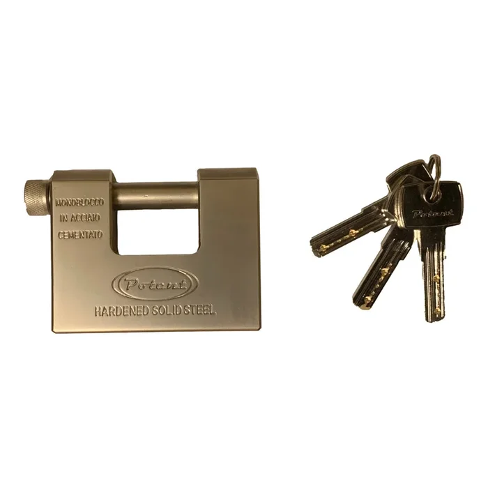 METALPLUS – Lucchetto monoblocco per serrande acciaio temprato – 2950PC.15B