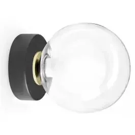 Miloox Cosmo lampada da parete 1×40 W nero-trasparente 1744.167