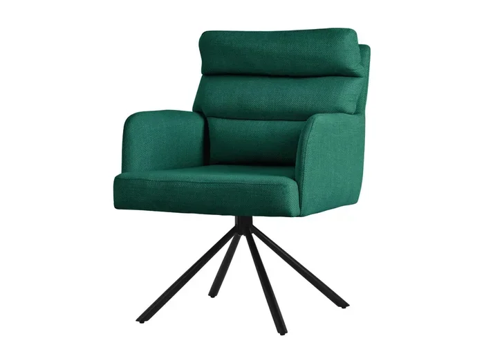 ML-Design Sedia da pranzo verde scuro, Posizione auto girevole