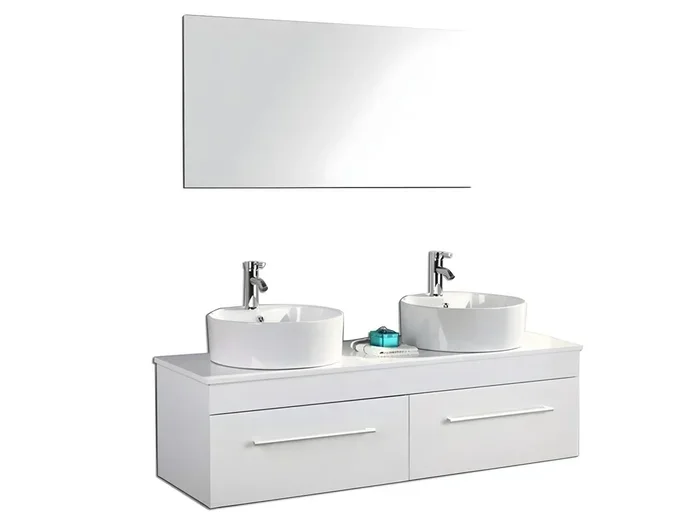 Mobile Bagno Bianco 150 cm Lavabo Incluso – Cecily