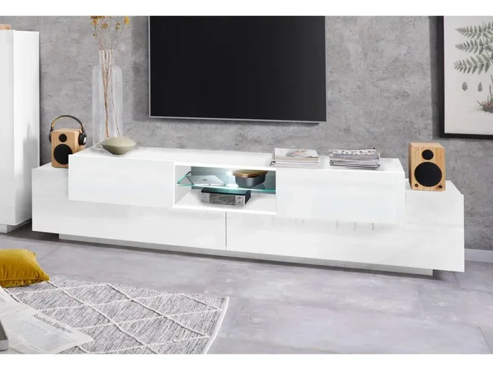 Mobile per TV New Coro L 220 x H 51 x P 45 cm bianco