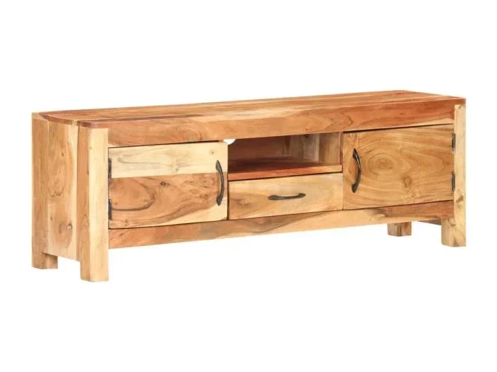 Mobile Porta TV 116x30x40 cm in Legno Massello di Acacia