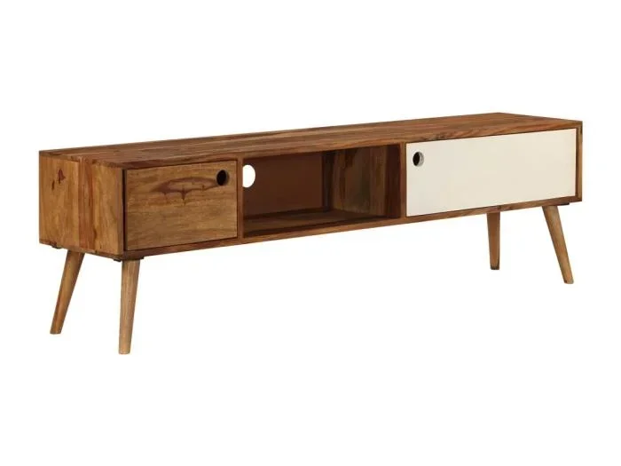 Mobile Porta TV 140x30x40cm in Legno Massello di Sheesham