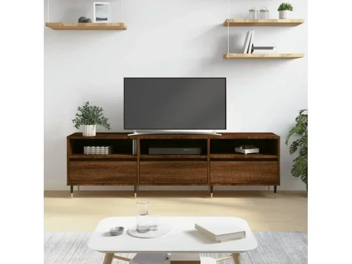 Mobile Porta TV Rovere Marrone 150x30x44,5 cm Legno Multistrato