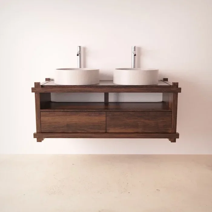 Mobile sotto lavabo in mango massello 120 cm