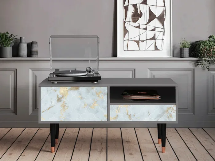 Mobile TV – 115х59х48 cm – T3 – Golden Waves, Grigio