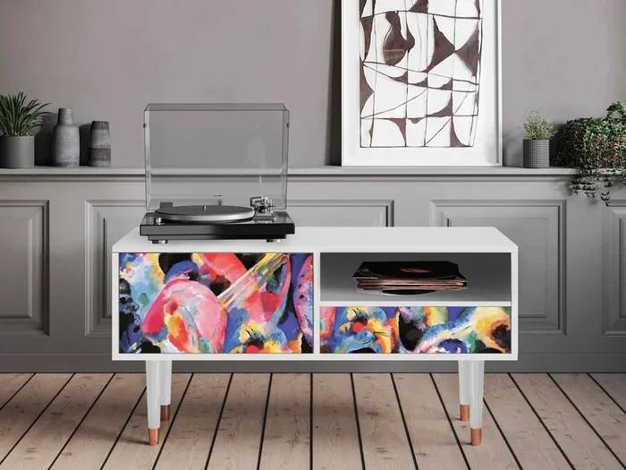Mobile TV – 115х59х48 cm – T3 – Kandinsky, Bianco