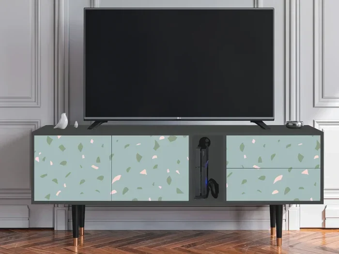 Mobile TV – 170х69х48 cm – T1 – Blue Drops, Antracite