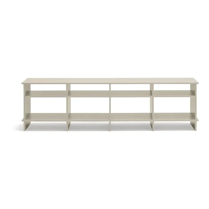 Mobile TV Inari In MDF, trattamento della superficie: verniciatura colorata, color crema, larghezza totale 180 cm, altezza totale 50 cm, profondità totale 40 cm