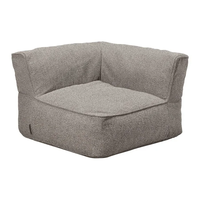 Modulo per divano da esterno Grow Con composizione variabile, con rivestimento in bouclé, grigio tortora, 95×95 cm, altezza totale 68 cm