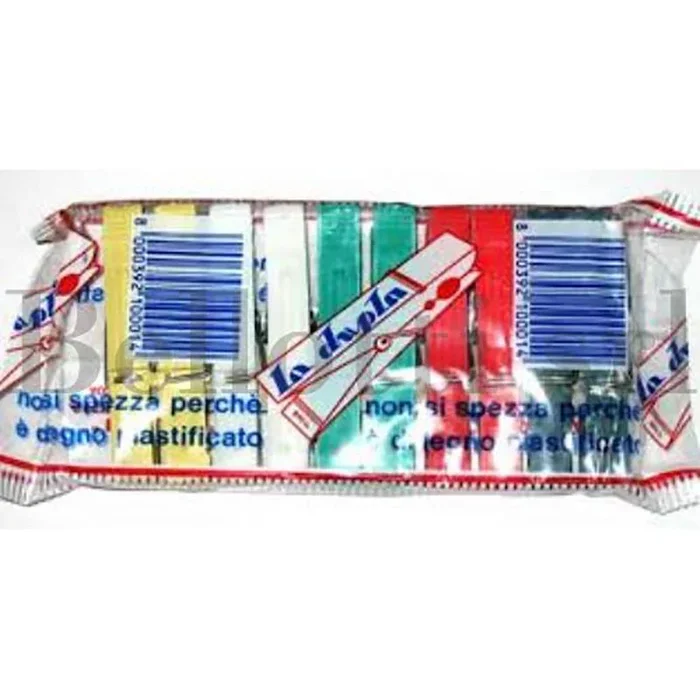 Mollette Legno Rivestite Plastica 10pz