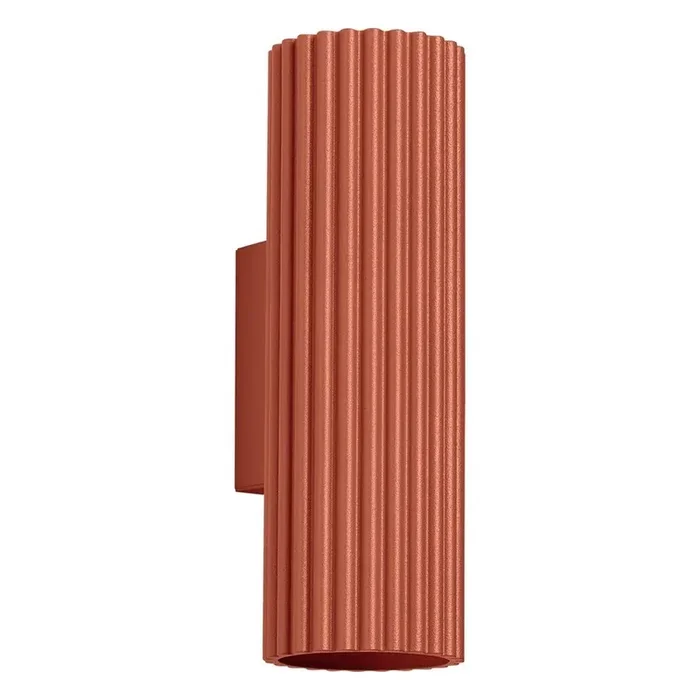 Nice LampsLampada da parete GleamIn metallo, color mattone, 6,5×8,5 cm, altezza totale 20 cm