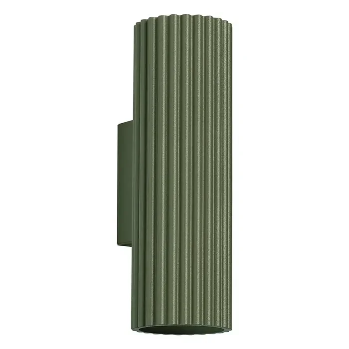 Nice LampsLampada da parete GleamIn metallo, verde, 6,5×8,5 cm, altezza totale 20 cm