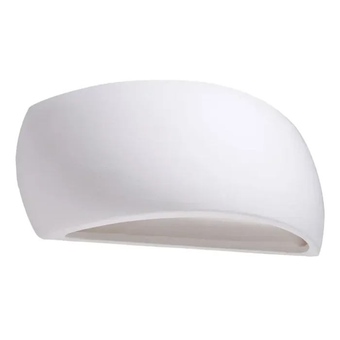 Nice LampsLampada da parete PalermoIn vetro/in ceramica, bianca, 9×32 cm, altezza totale 13 cm