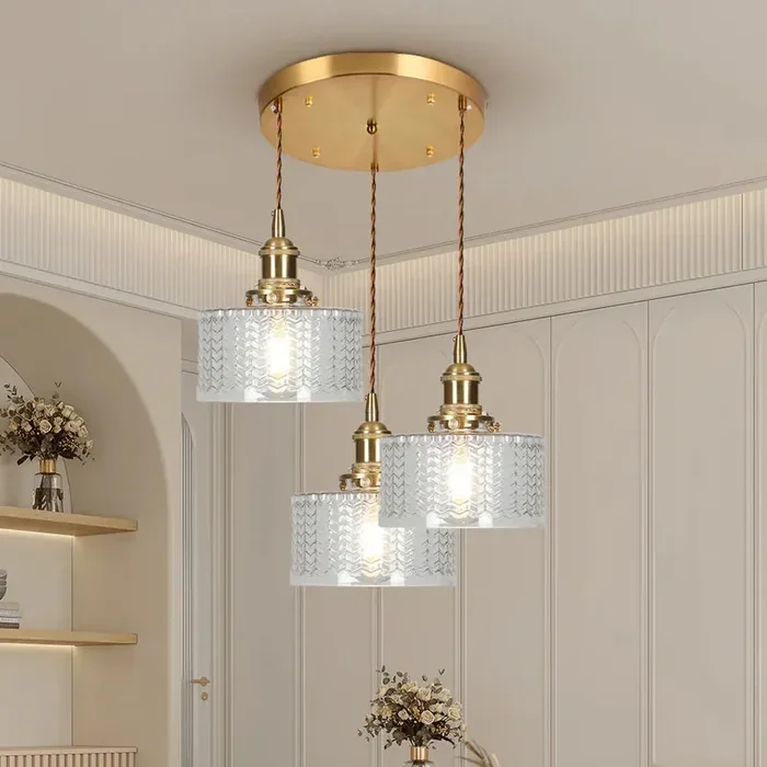 Nordic Vintage Creative un unico lampadario di vetro