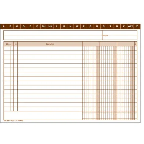 O.C.L. – Schede a tre colonne formato 21×14,8 cm – 0847